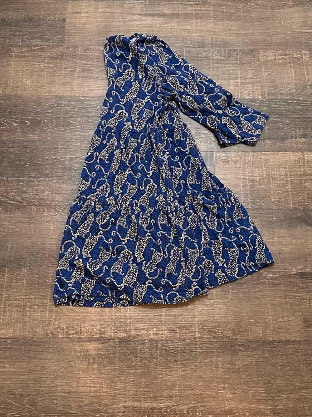 Lilly Pulitzer Girls Mini Geanna Dress Low Tide Navy Easy To Spot Size XL 12-14